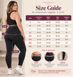 Thivelle size guide, measurements for sizes S to 5XL